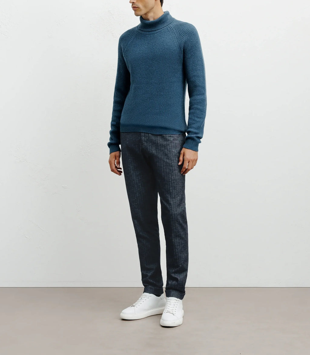 Pull col roulé uni canard - IZAC