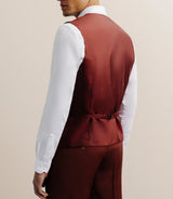 Gilet ville en laine majoritaire terracotta - IZAC