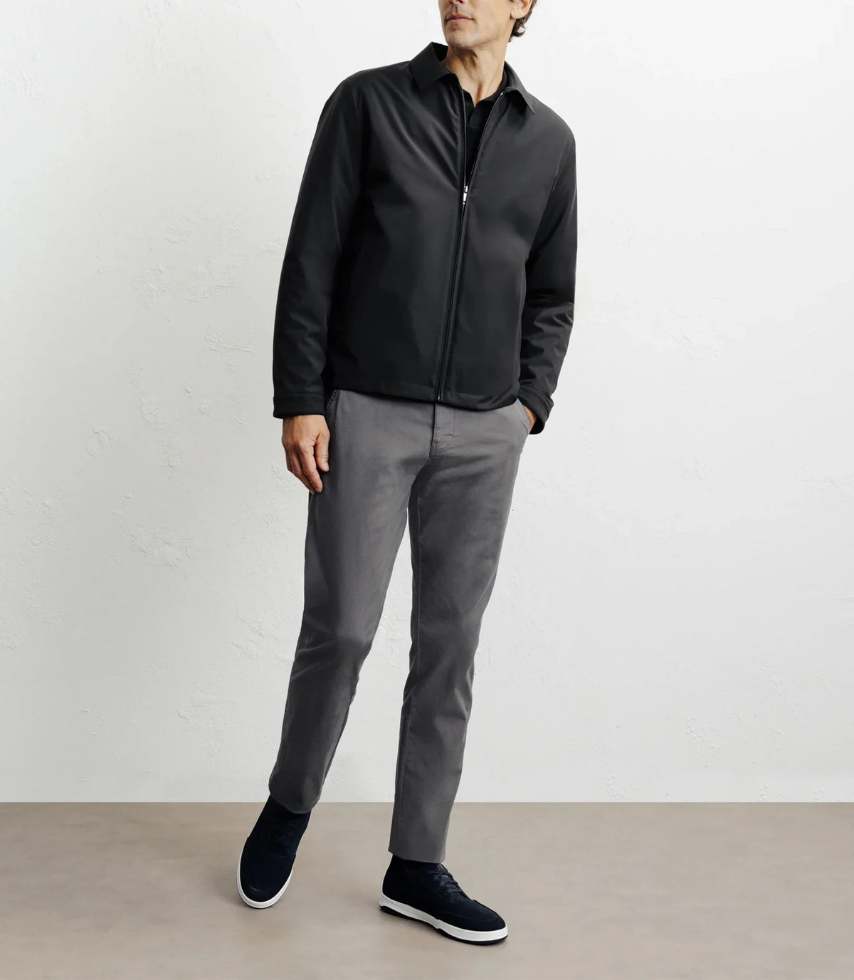 Blouson col chemise noir - IZAC