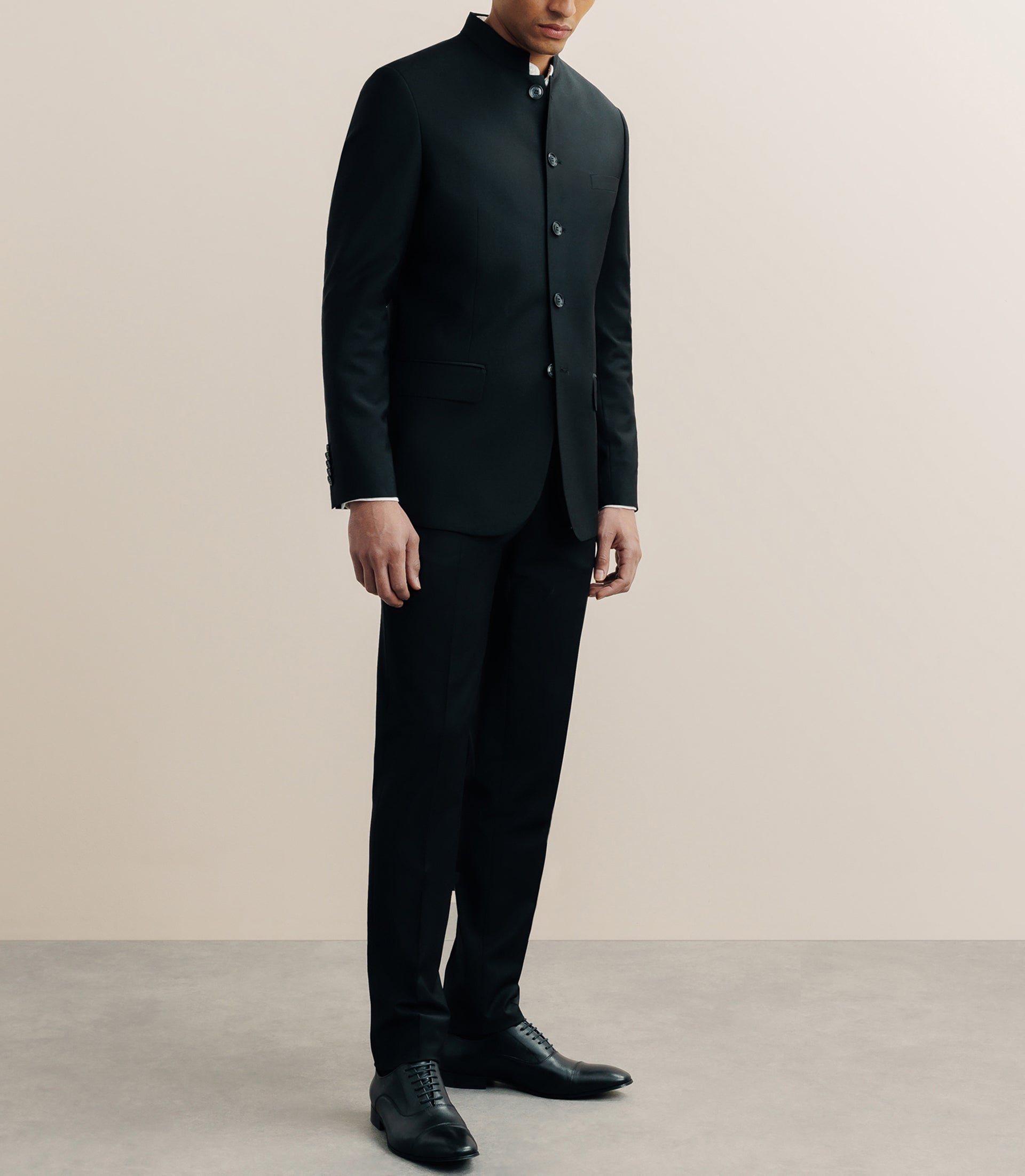 Costume en laine mélangée noir - IZAC