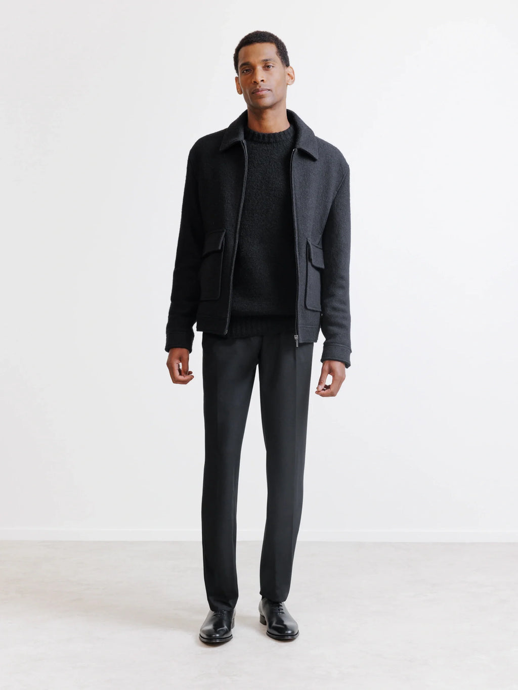 Blouson col chemise noir - IZAC