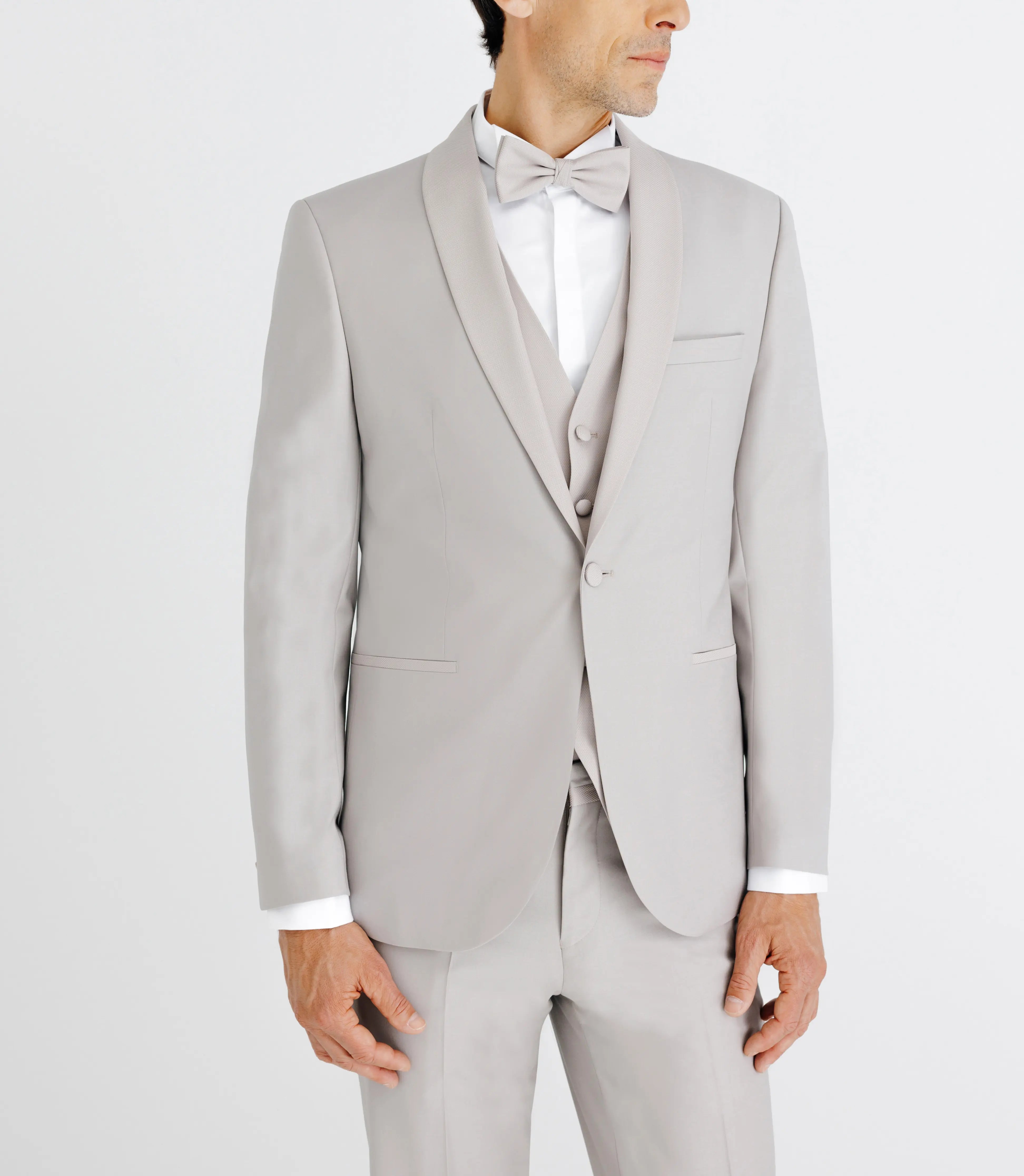 Costume col châle gris - IZAC