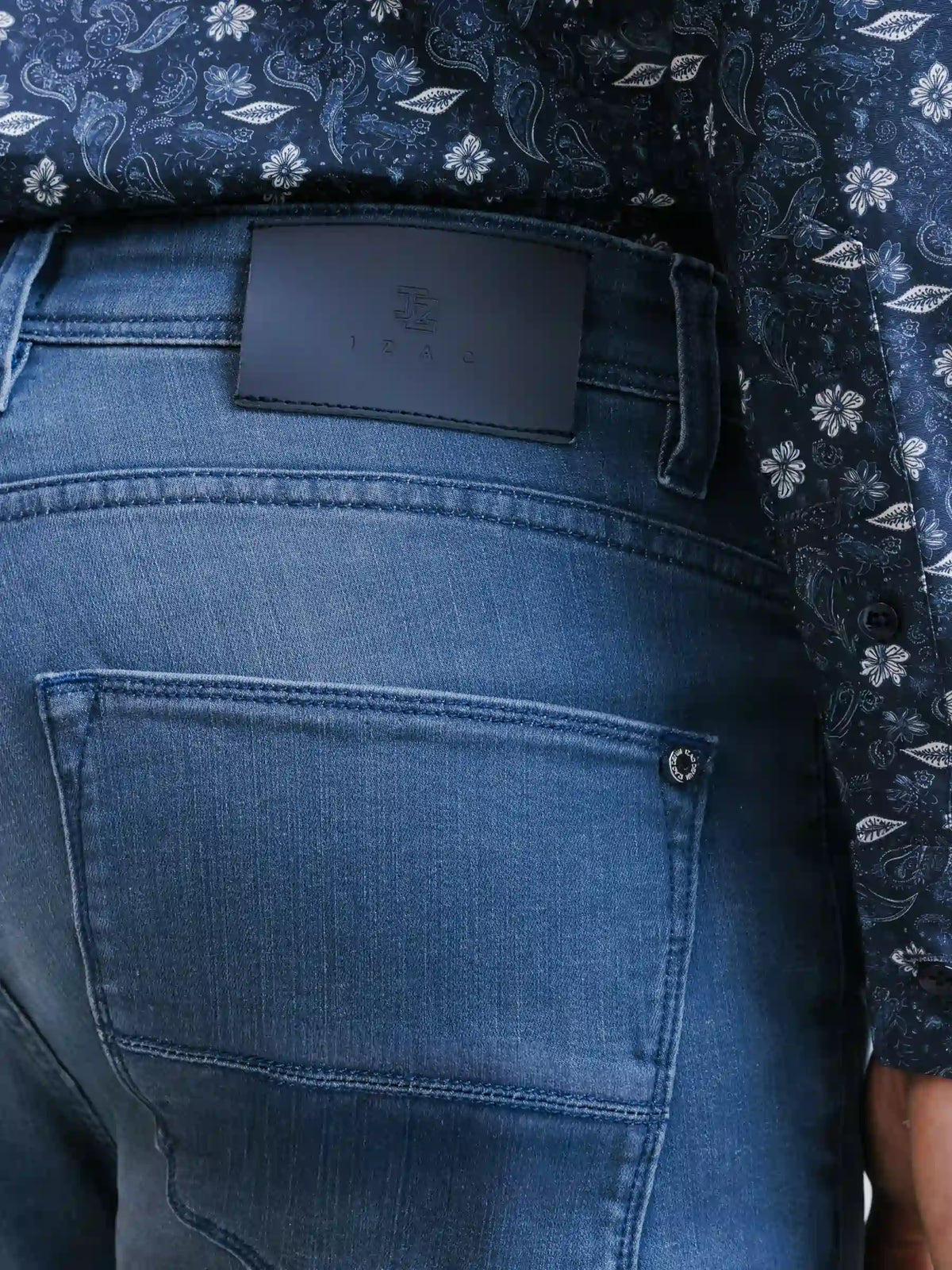 Jean 5 poches slim bleu - IZAC