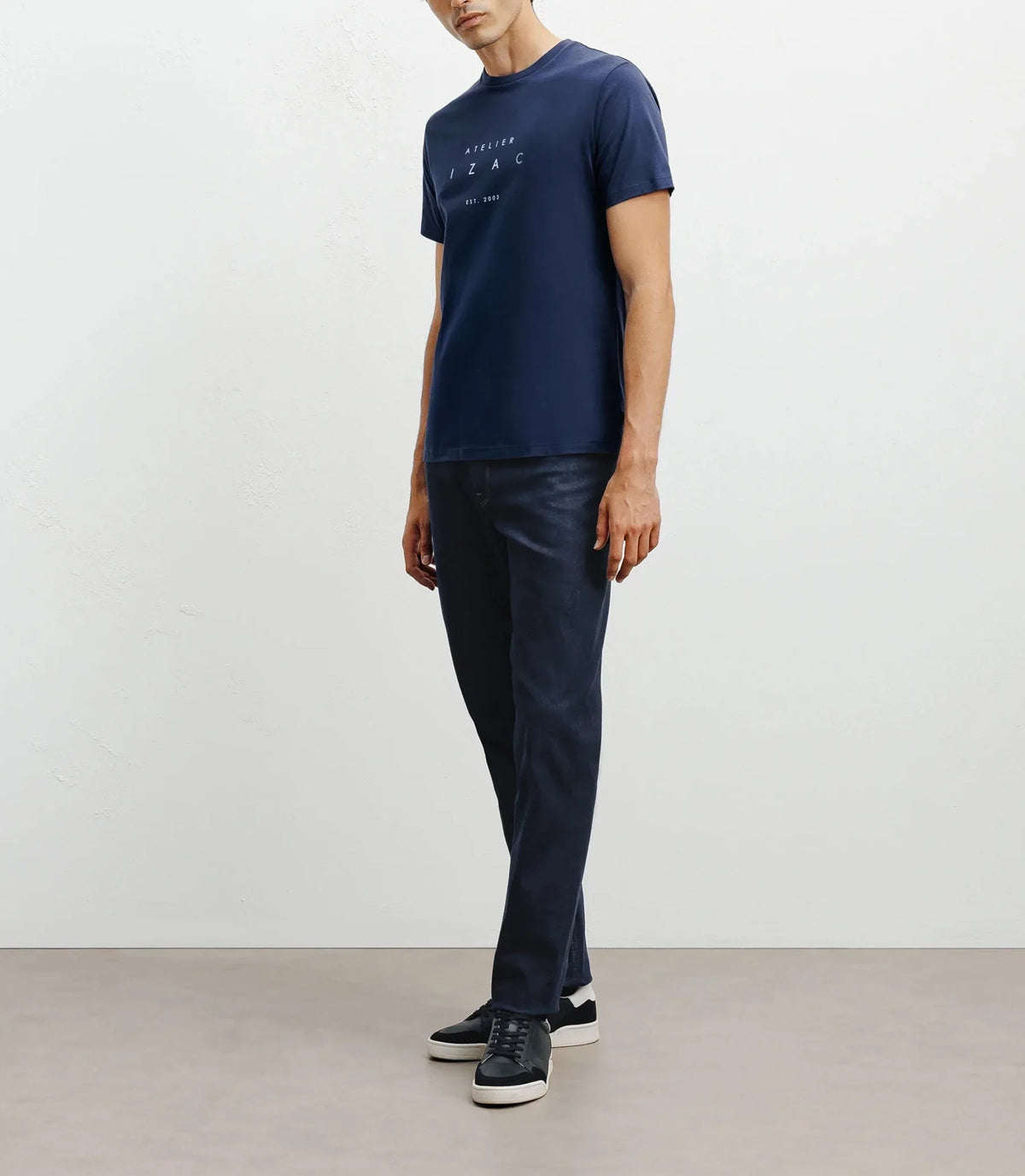T-shirt print bleu - IZAC