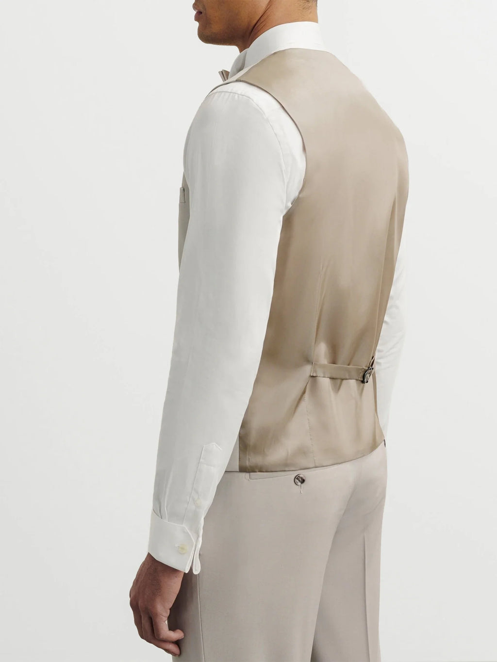 Gilet ville en laine majoritaire beige - IZAC