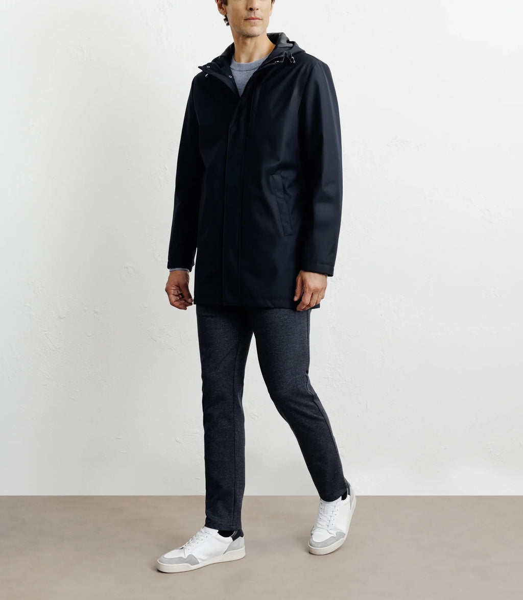 Parka légère à capuche marine - IZAC