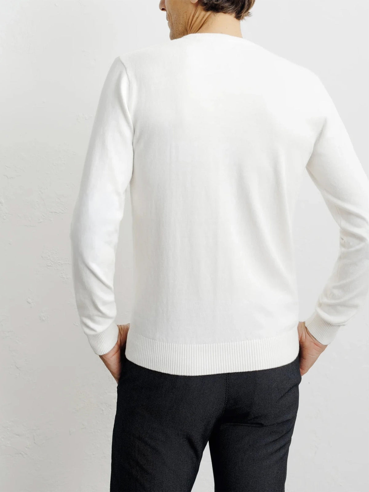 Pull col V écru - IZAC