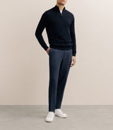 Pull col montant demi zippé noir - IZAC