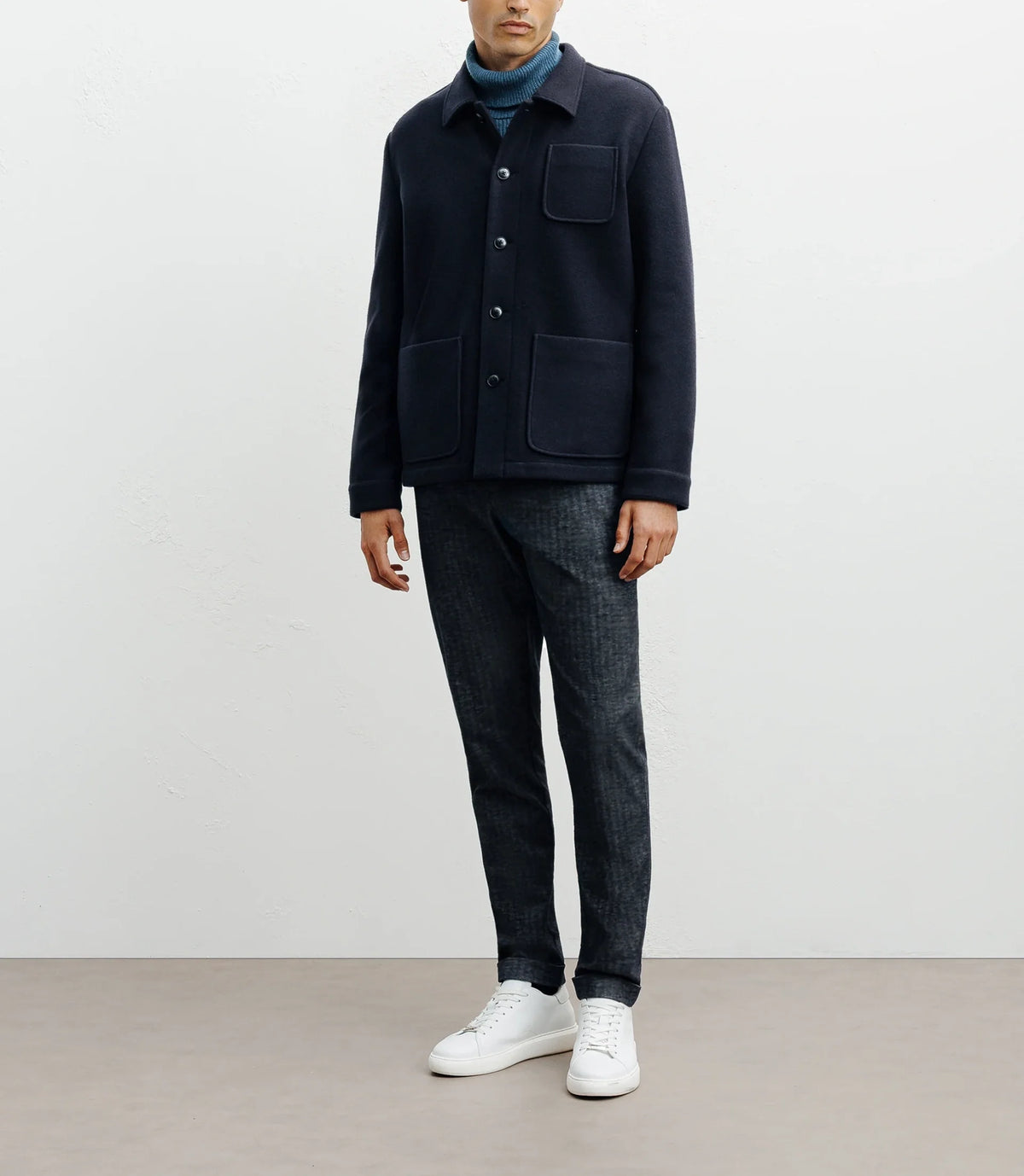Veste casual 3 poches marine - IZAC