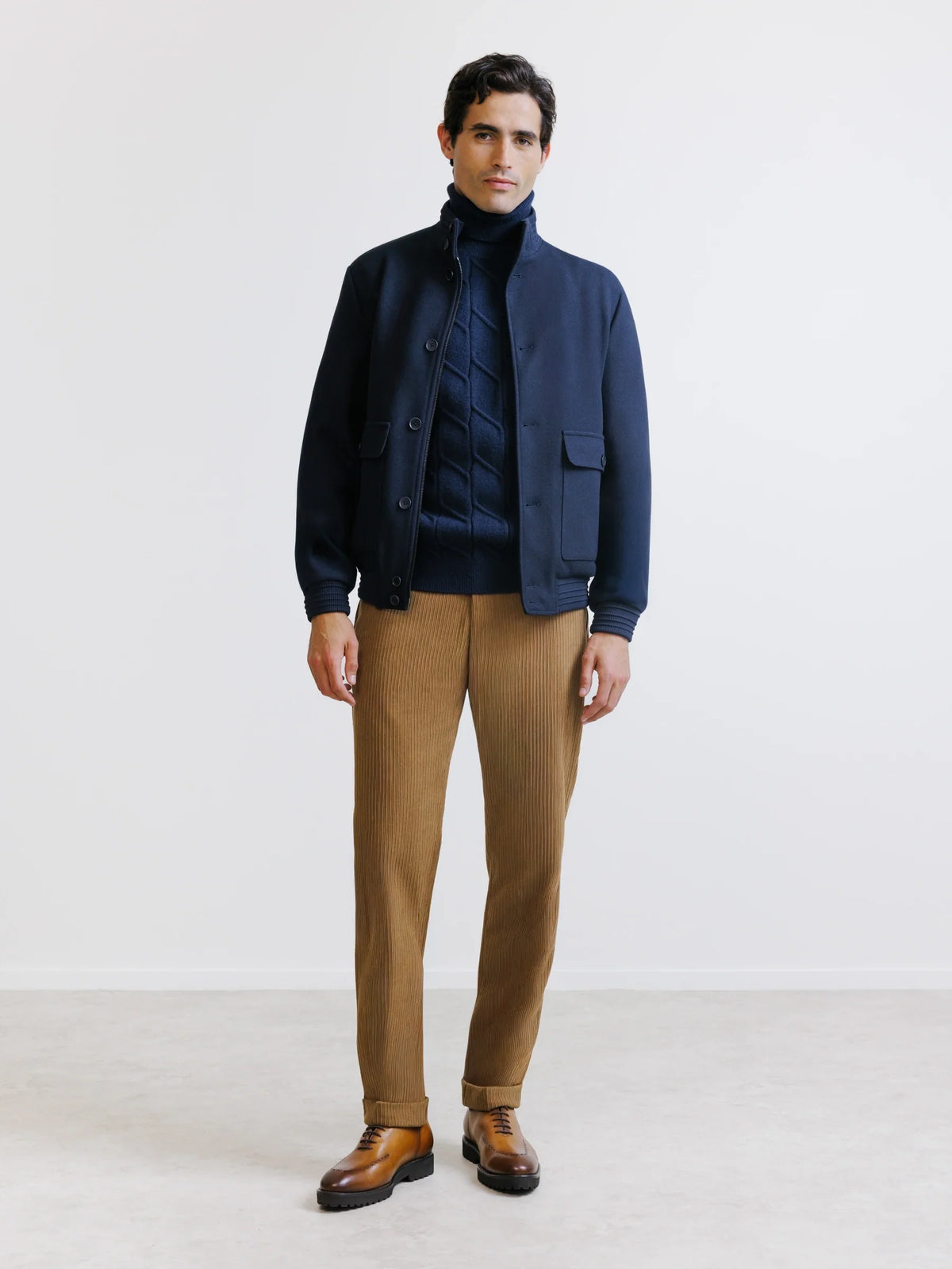 Blouson col montant marine - IZAC