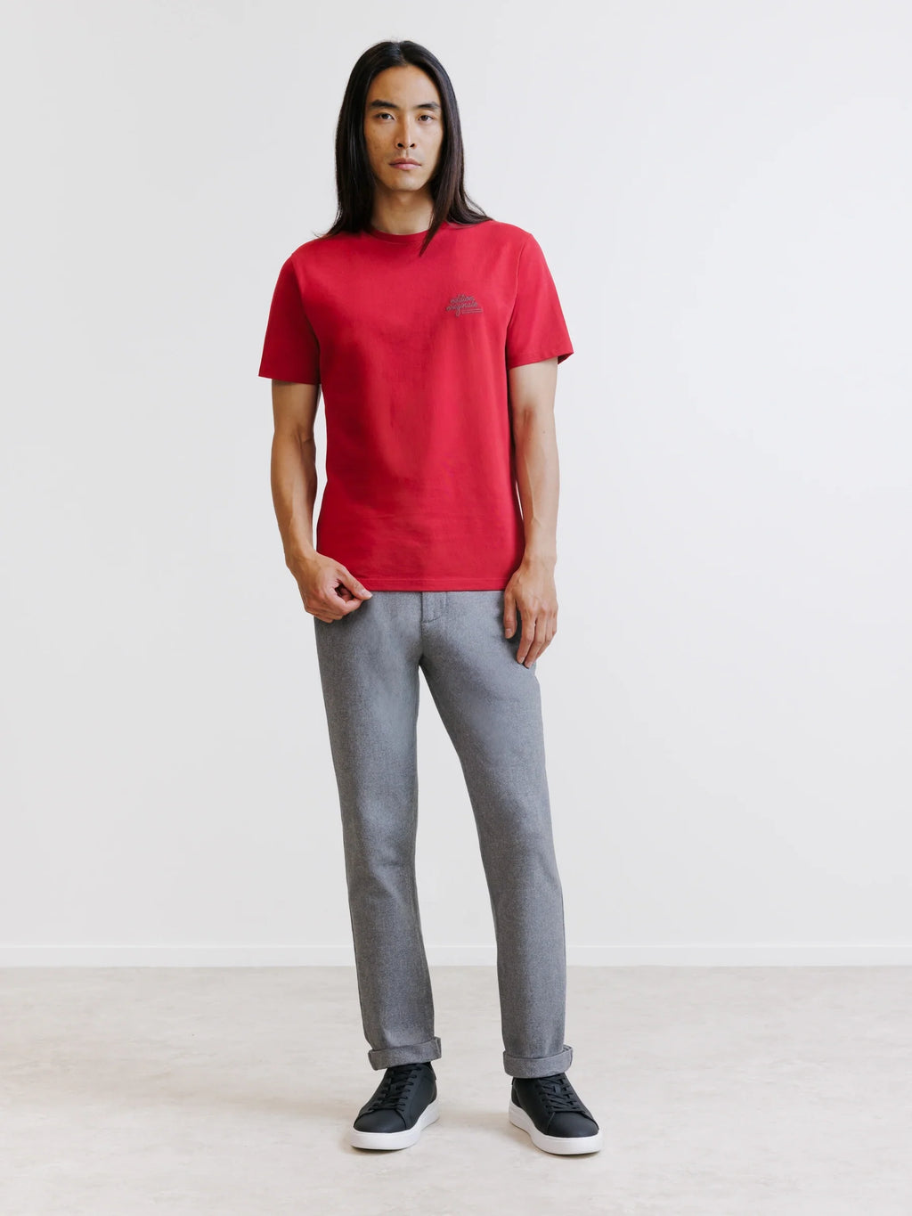 T-shirt à manches courtes rouge foncé - IZAC