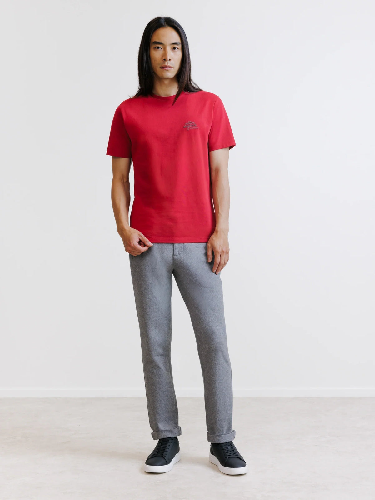 T-shirt à manches courtes rouge foncé - IZAC