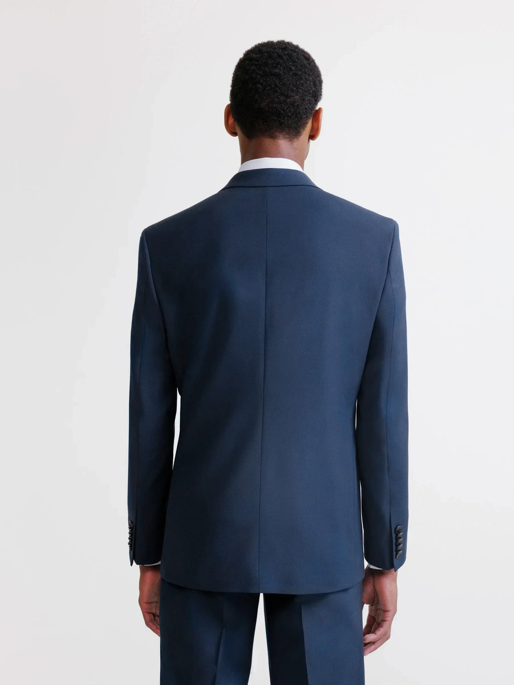 Costume 2 boutons laine majoritaire bleu - IZAC
