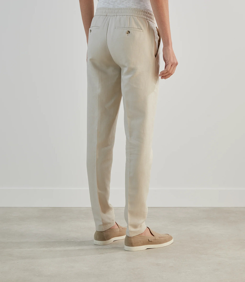 Pantalon ville avec cordon de serrage beige - IZAC