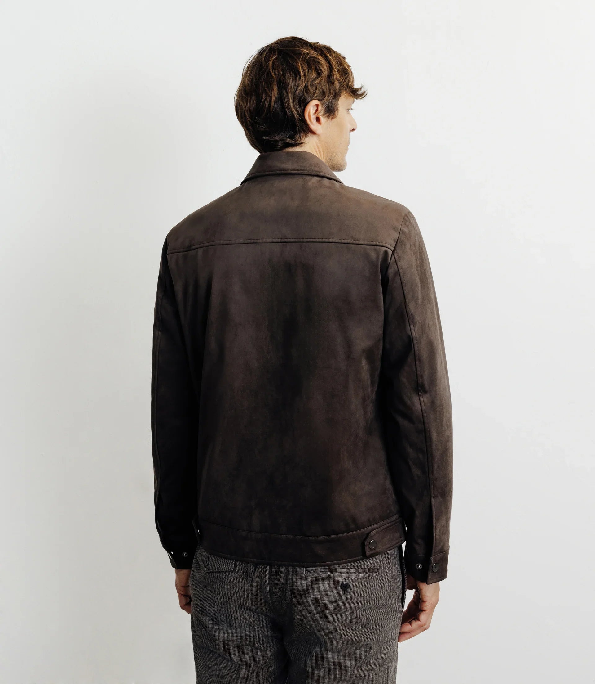 Blouson col chemise marron - IZAC