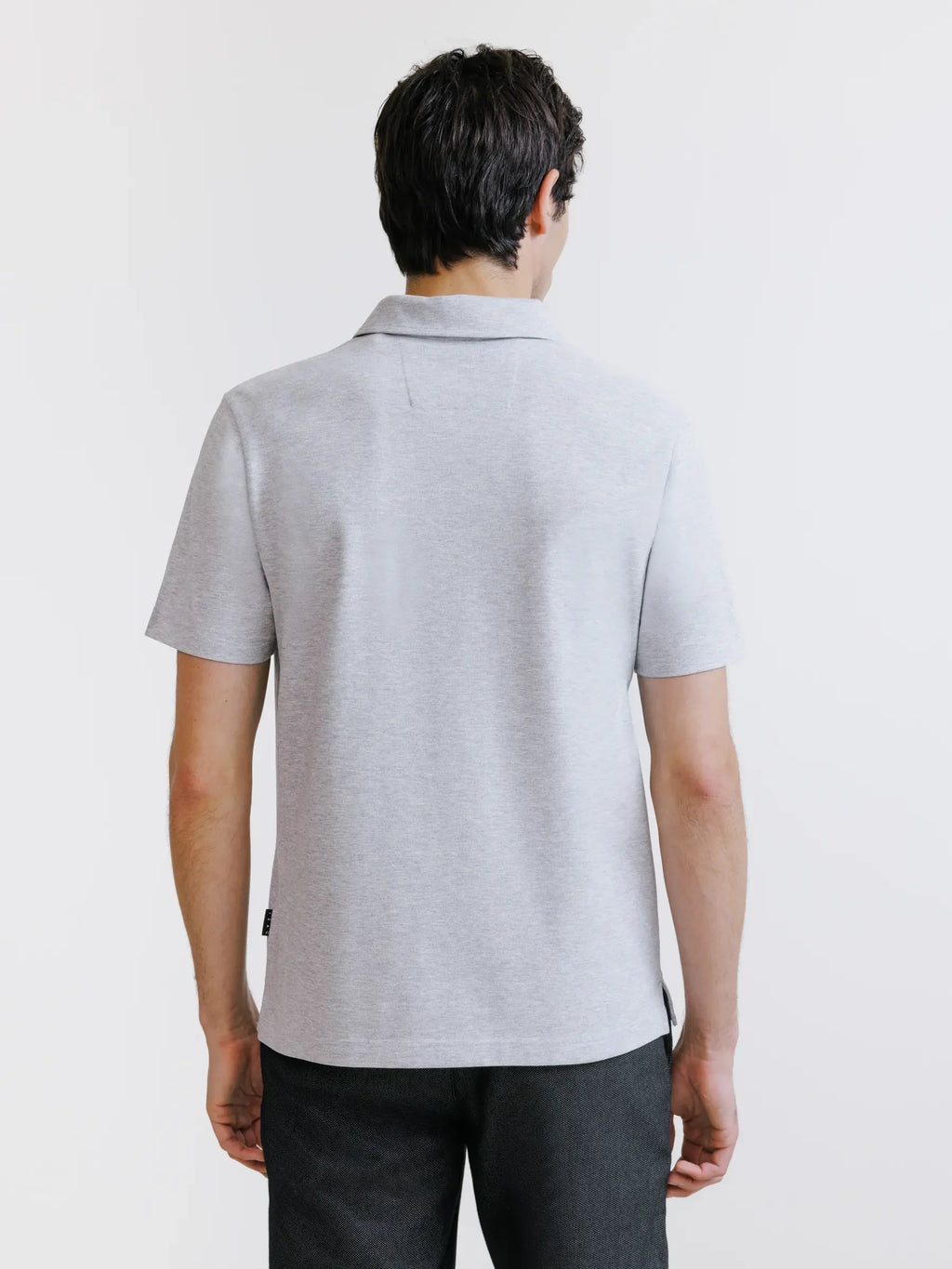 Polo col ouvert gris chiné - IZAC
