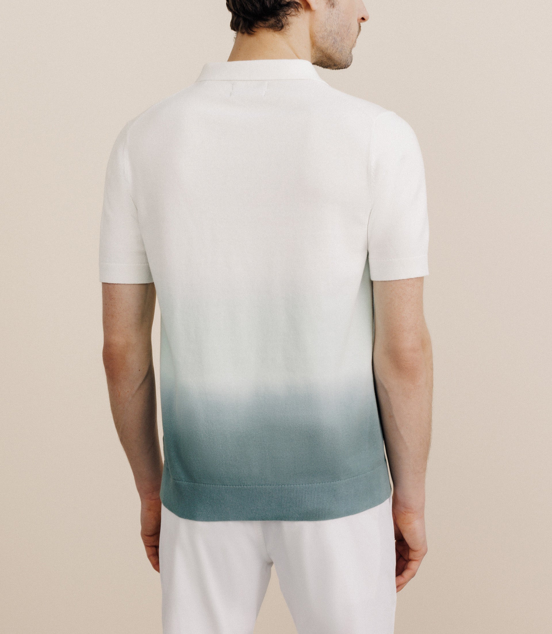 Polo en maille dégradé vert - IZAC