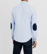 Chemise casual à coudières bleue - IZAC