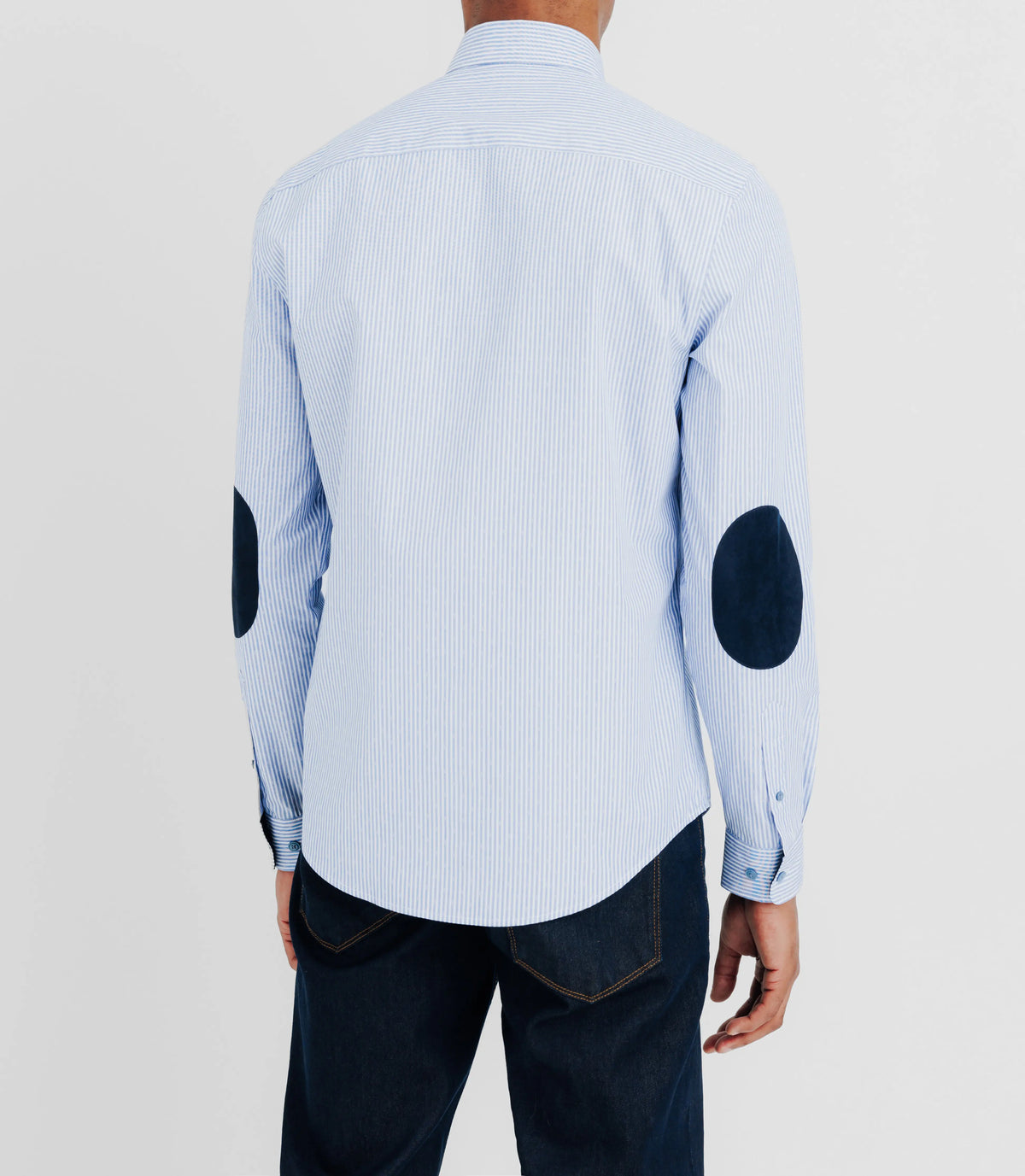 Chemise casual à coudières bleue - IZAC