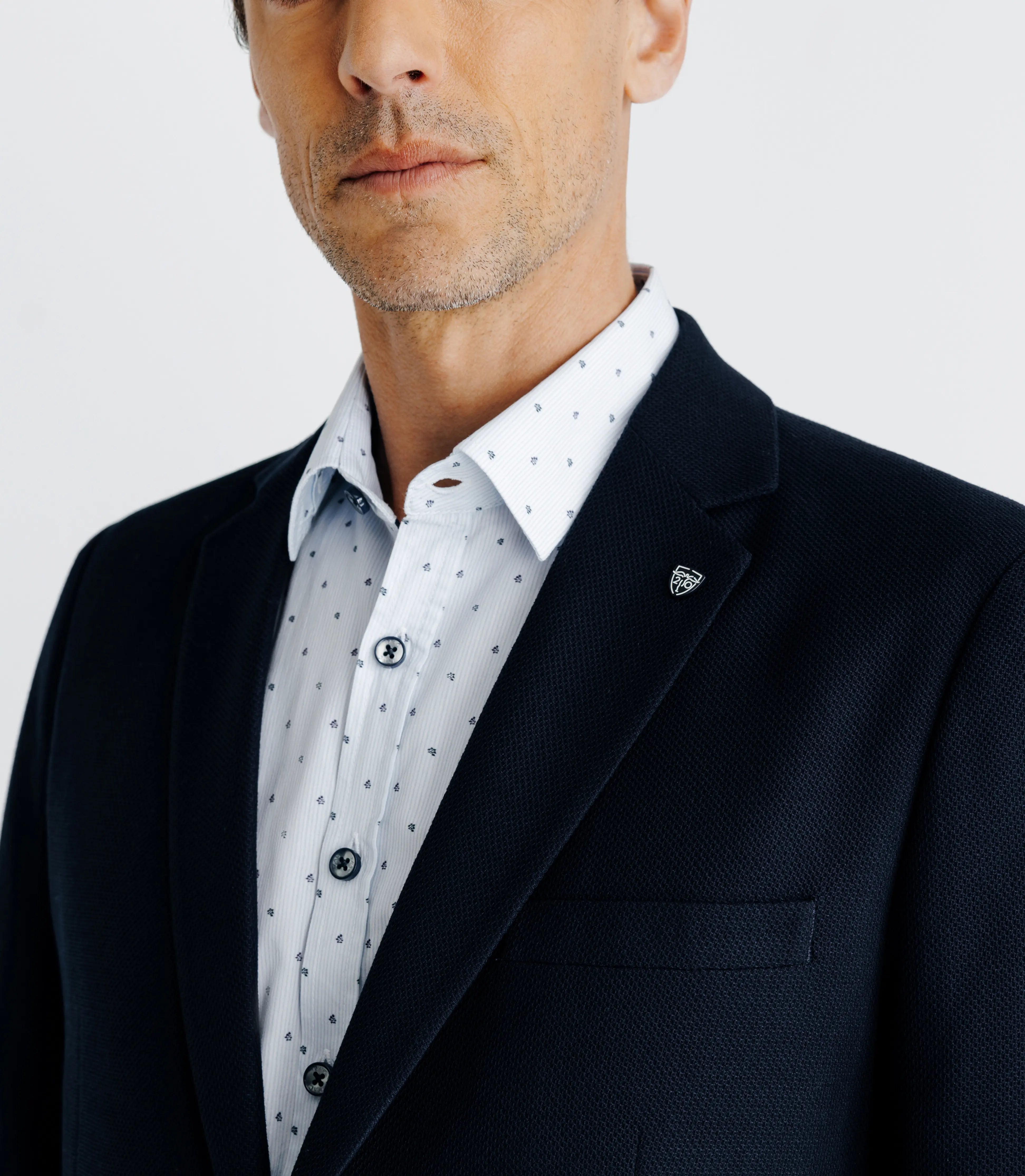 Veste en nid d'abeille marine - IZAC