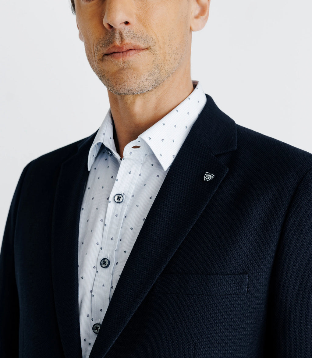 Veste en nid d'abeille marine - IZAC
