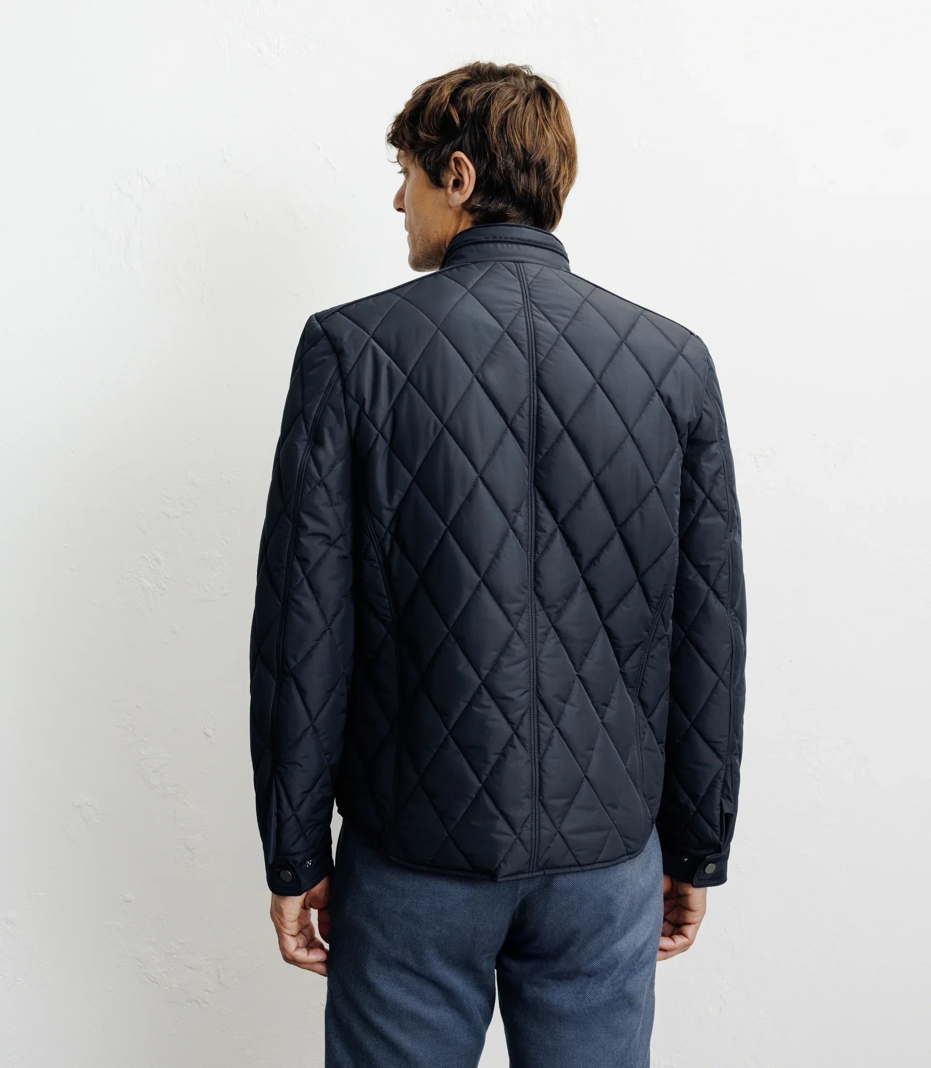 Blouson col chemise marine - IZAC