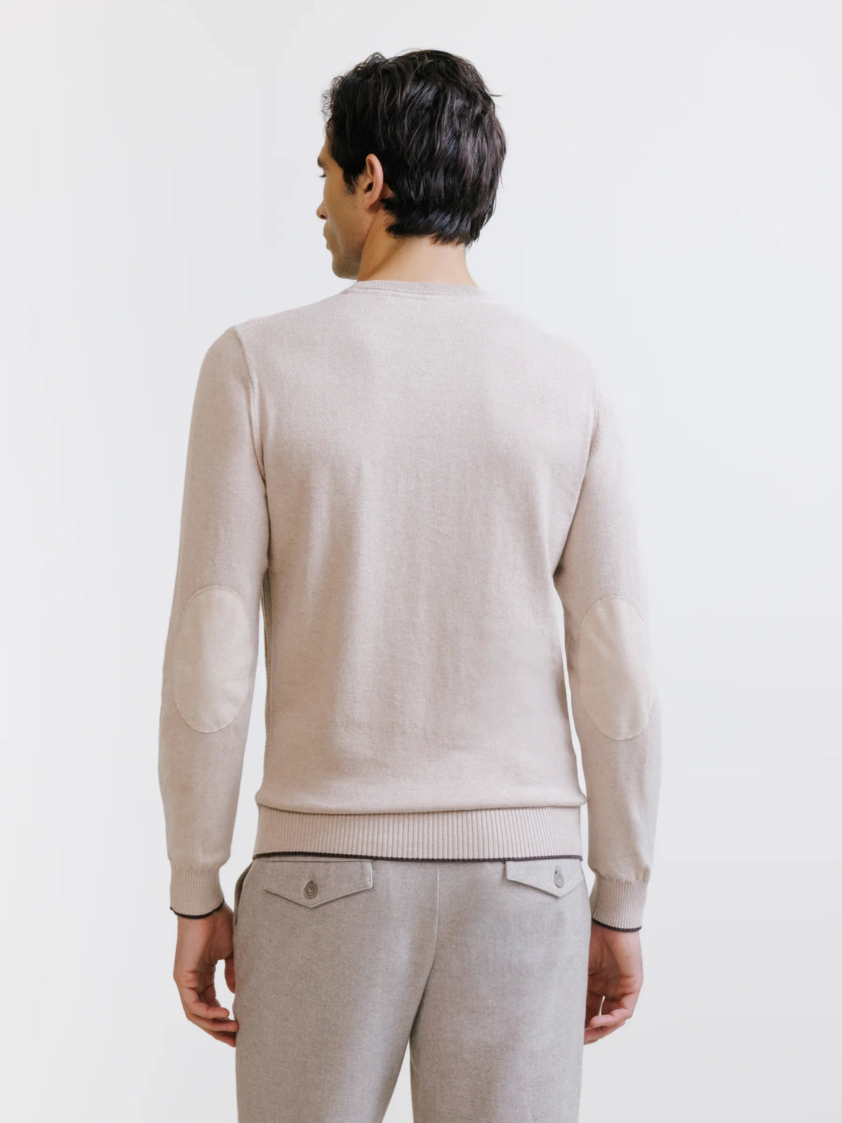 Pull col rond beige - IZAC
