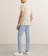 Polo boutonné marinière beige - IZAC