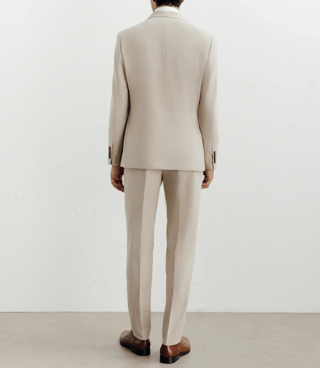 Costume croisé beige - IZAC