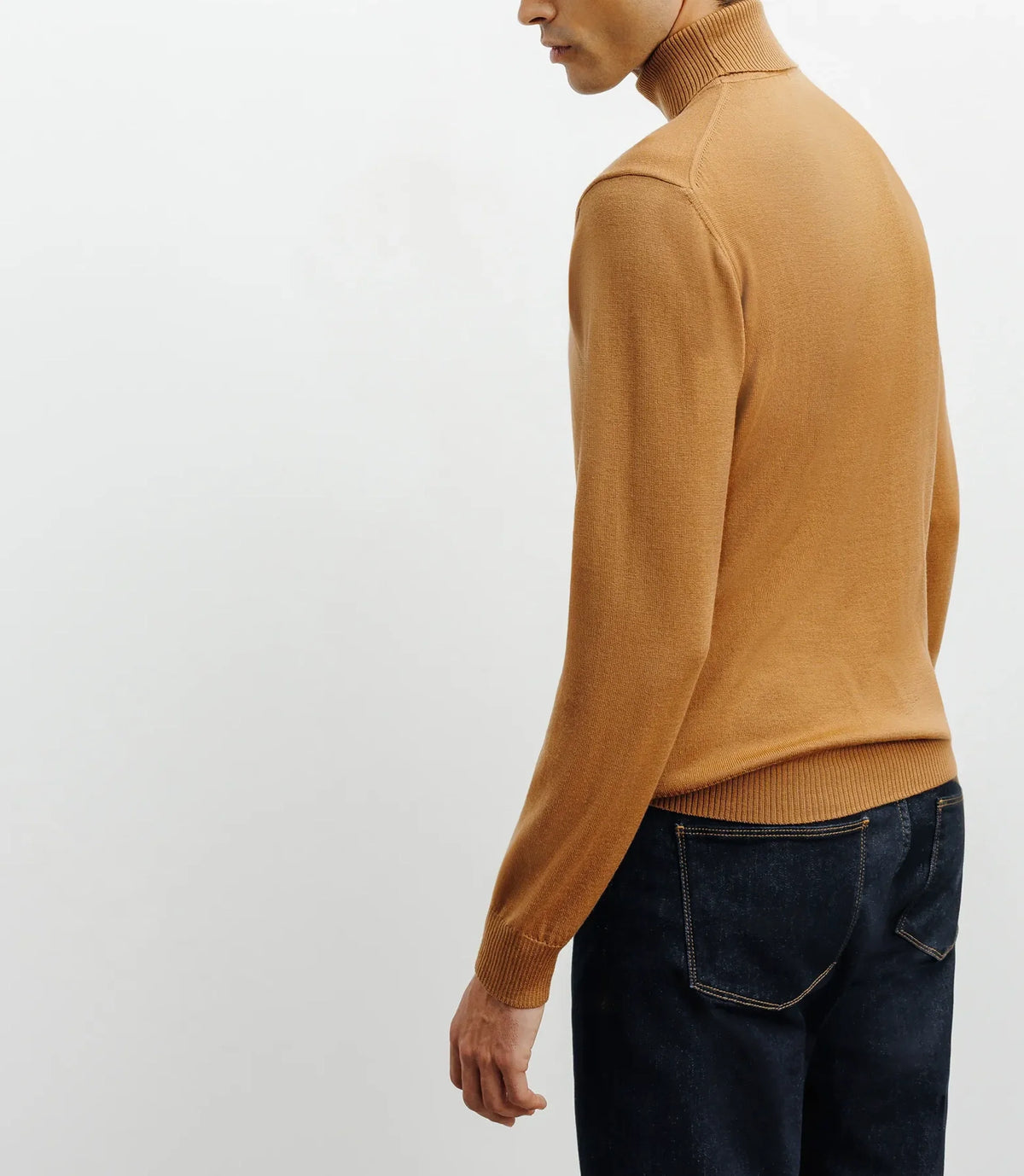 Pull col roulé camel - IZAC