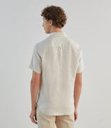 Chemise casual 100% lin beige - IZAC
