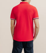 Polo à contraste rouge - IZAC