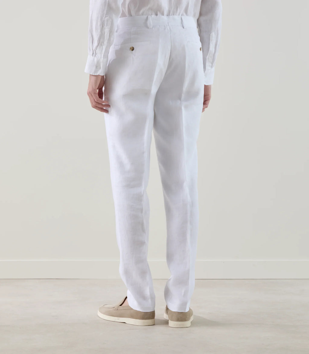 Pantalon ville 100% lin blanc - IZAC