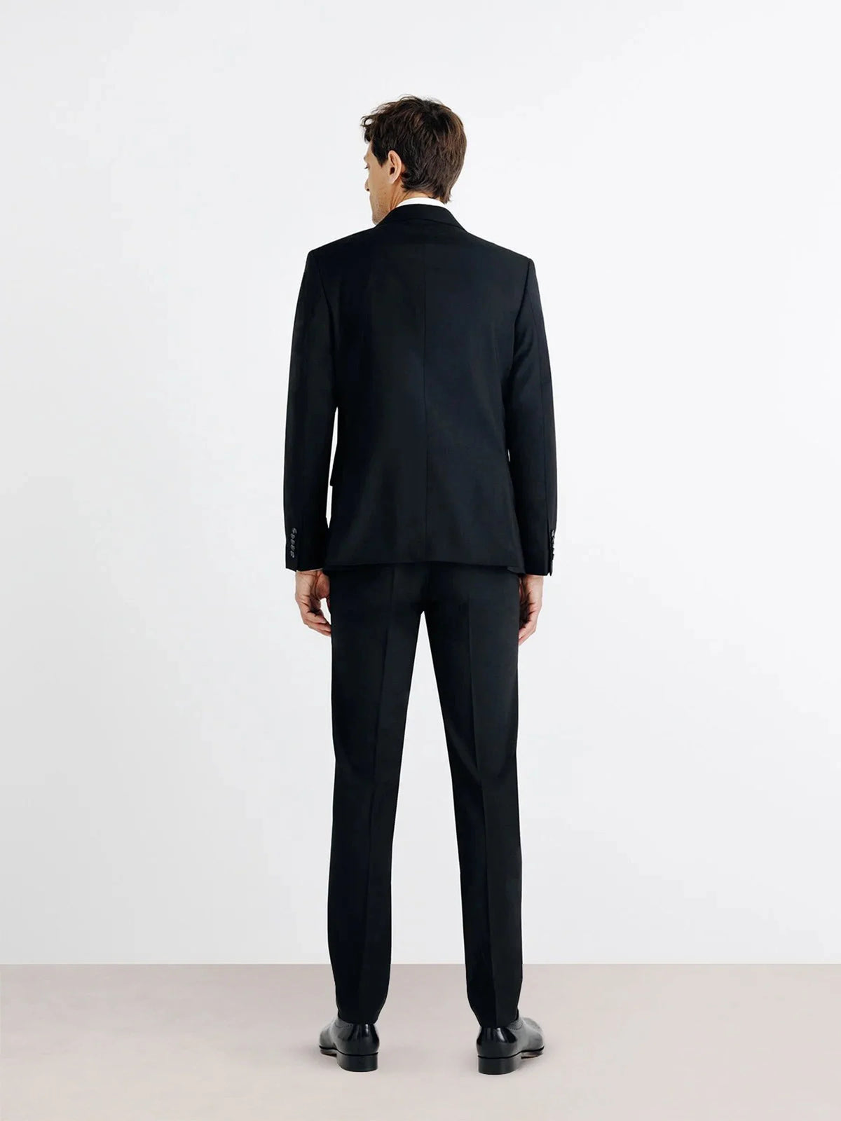 Costume 2 boutons en laine noir - IZAC