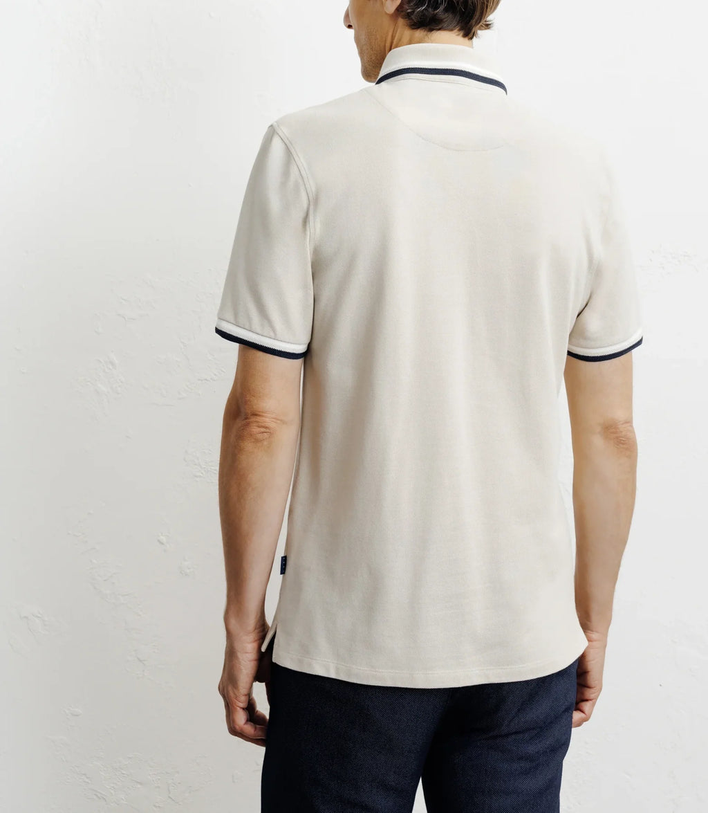 Polo piqué boutonné beige - IZAC