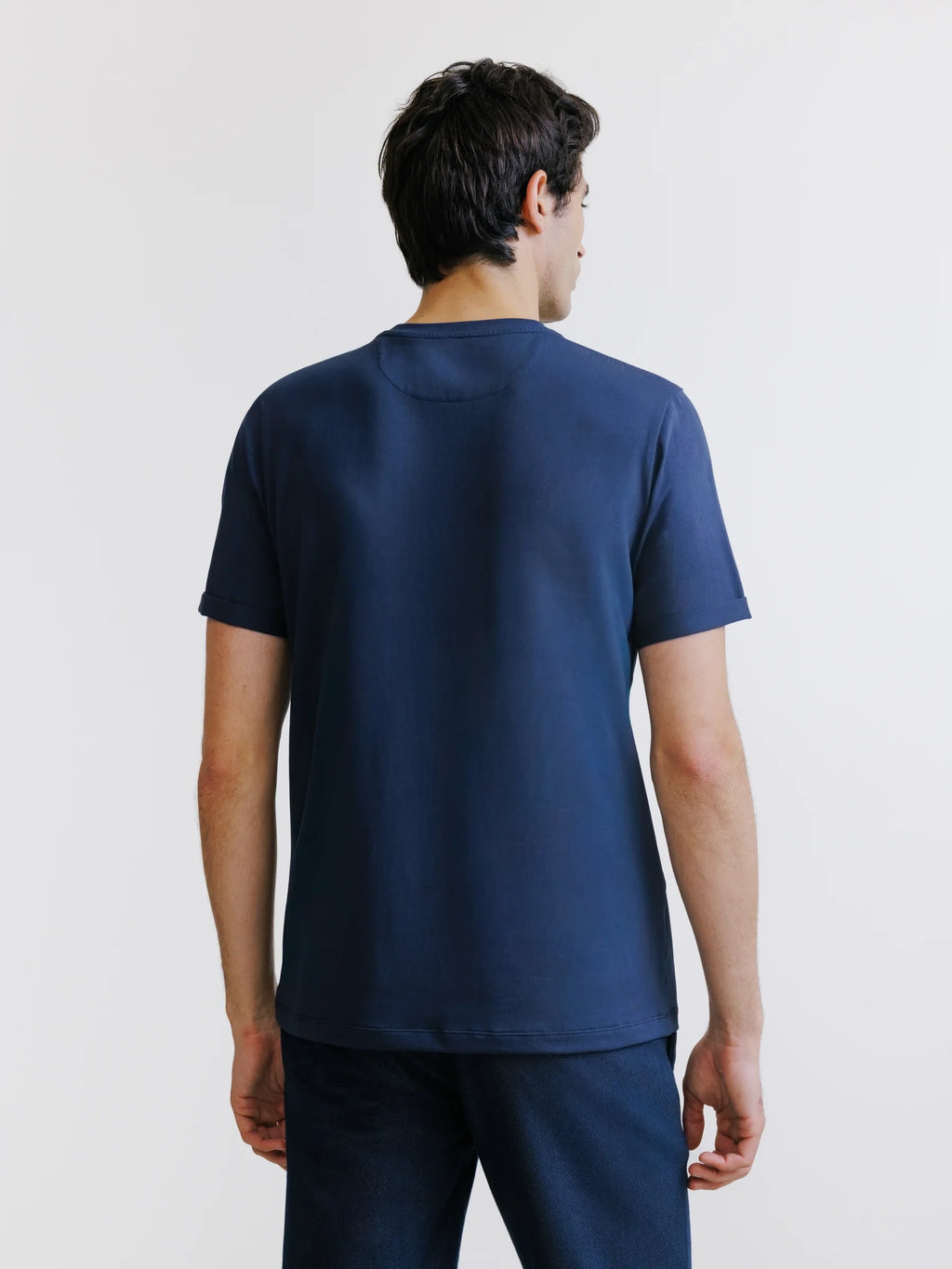 T-shirt col rond marine - IZAC