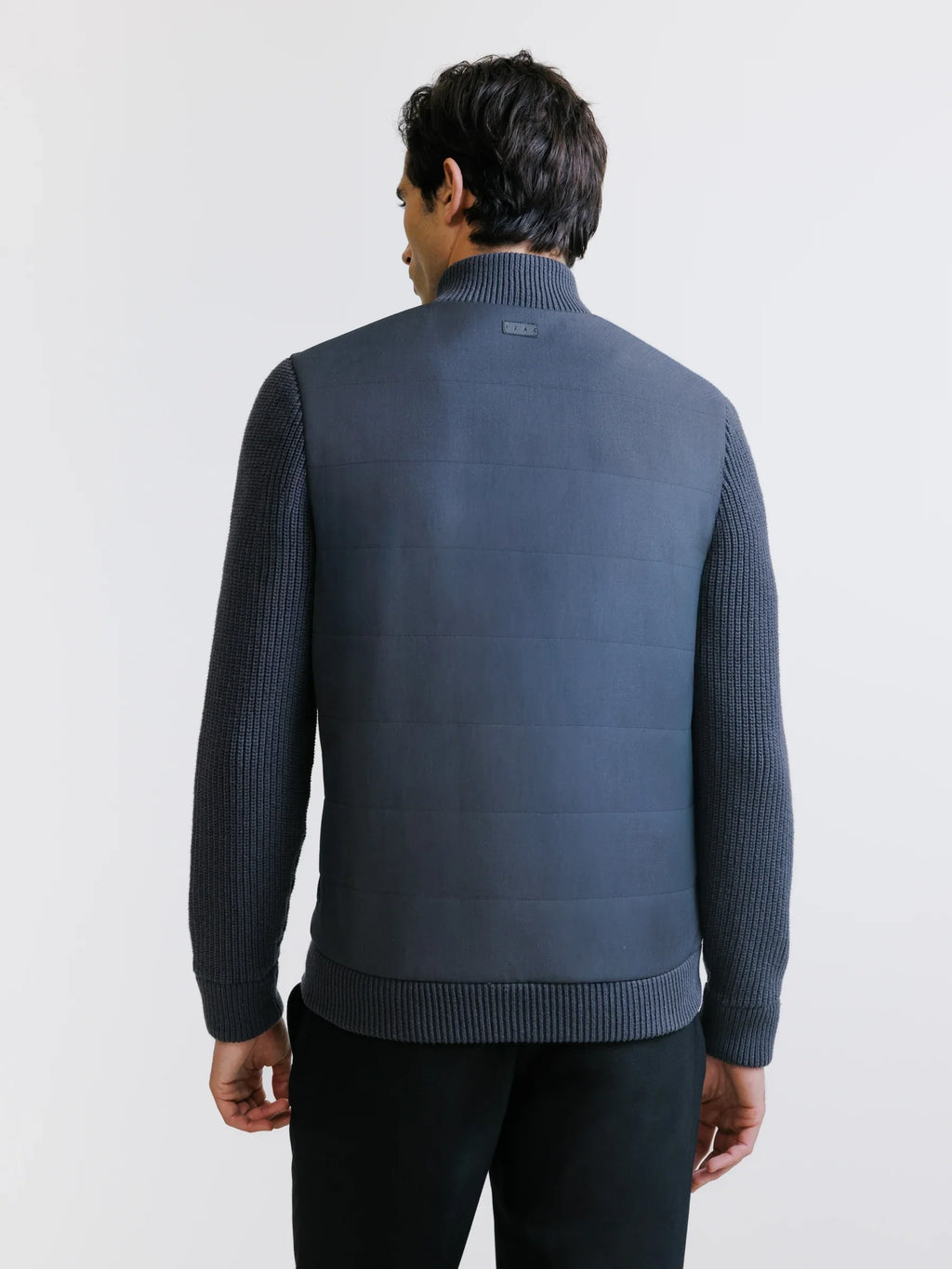 Gilet zippé bi-matière anthracite - IZAC