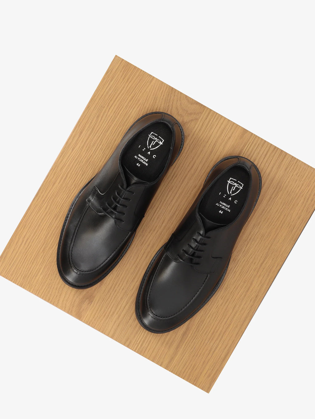Derby en cuir noir - IZAC
