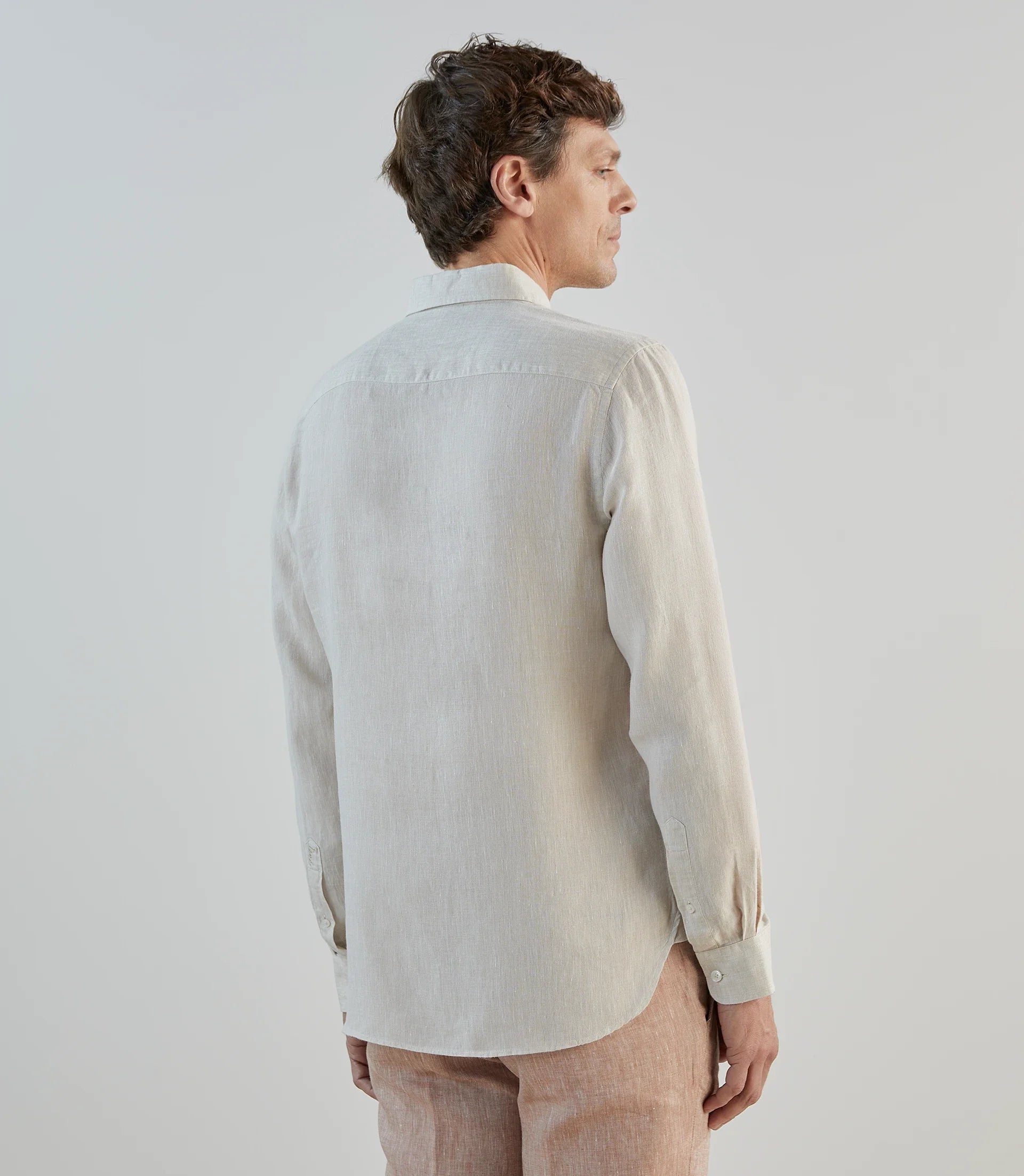 Chemise 100% lin beige - IZAC