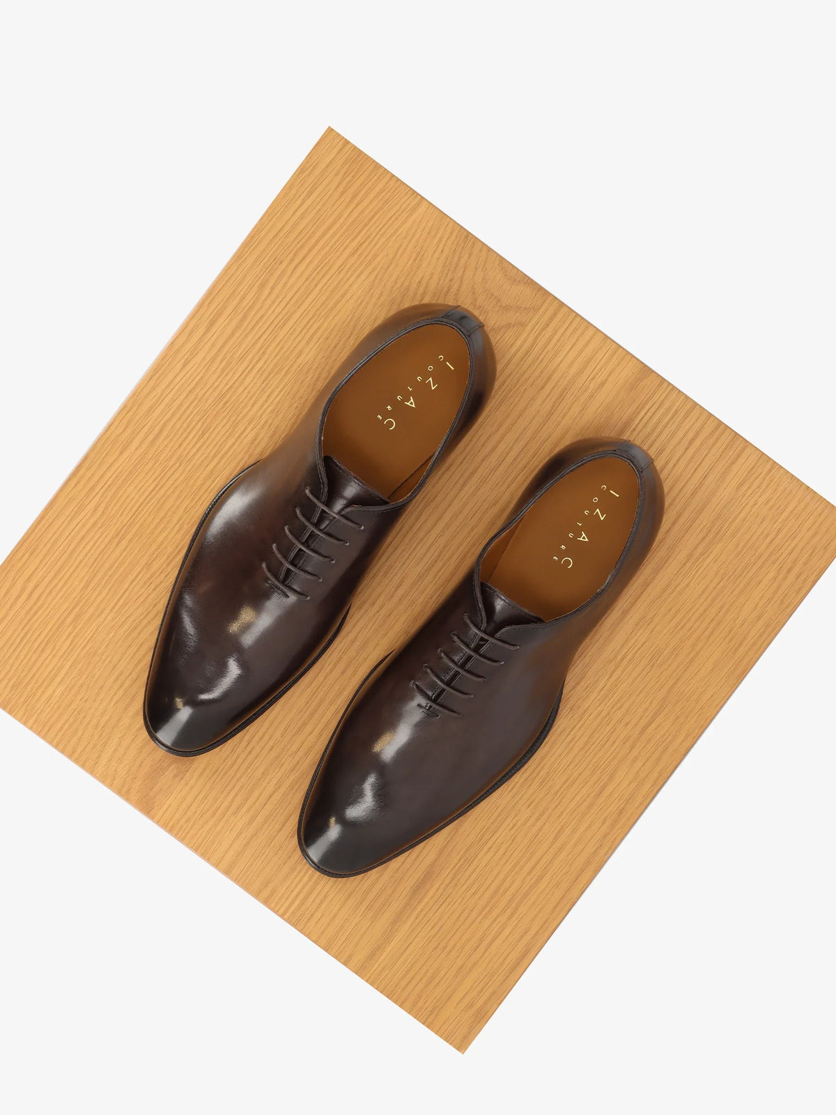 Richelieu en cuir marron foncé - IZAC