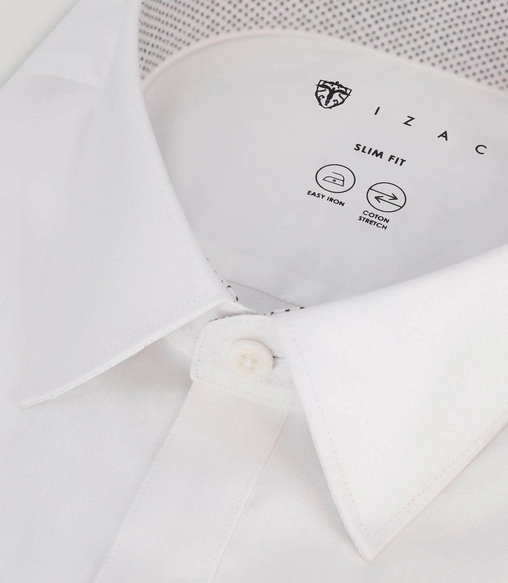 Chemise ville avec coudières blanche - IZAC