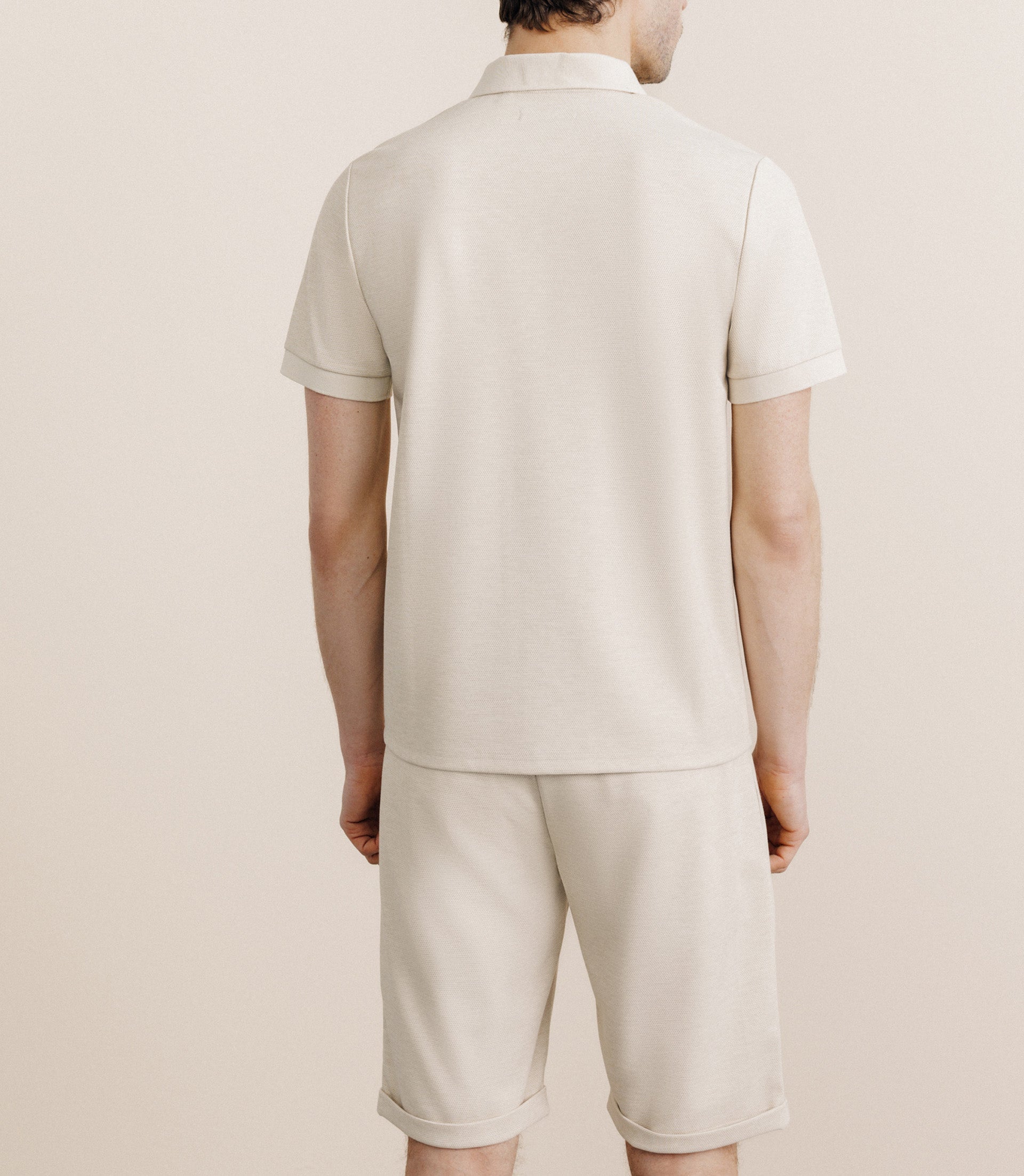 Polo col ouvert beige - IZAC