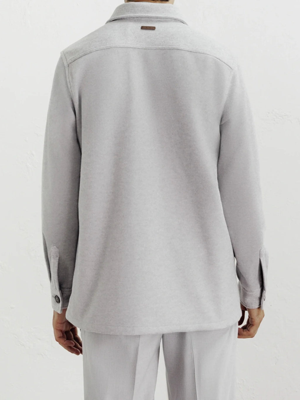 Veste casual col chemise gris clair - IZAC