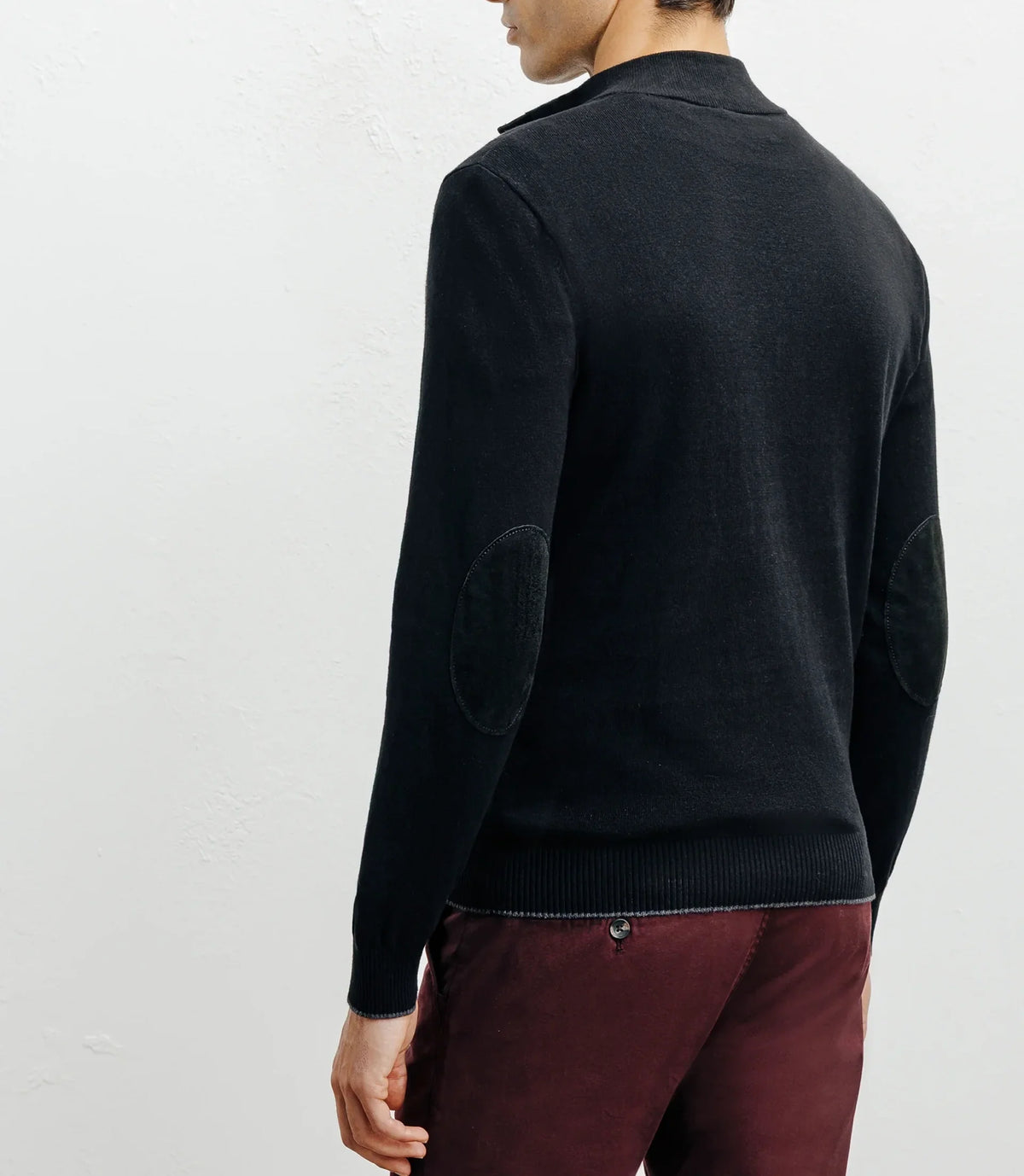 Pull col montant demi zippé noir - IZAC