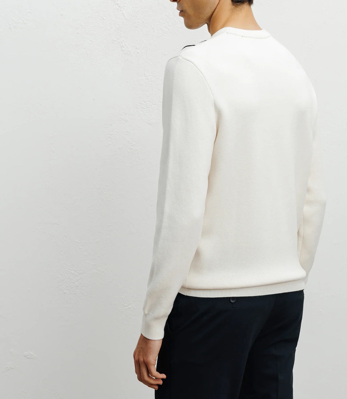 Pull col rond fantaisie écru - IZAC