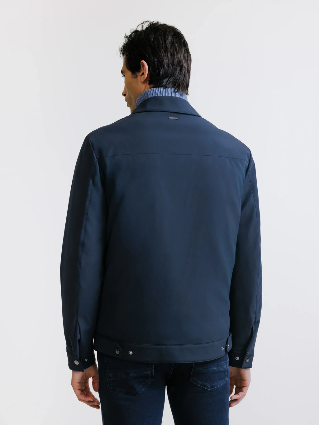Blouson col chemise marine - IZAC