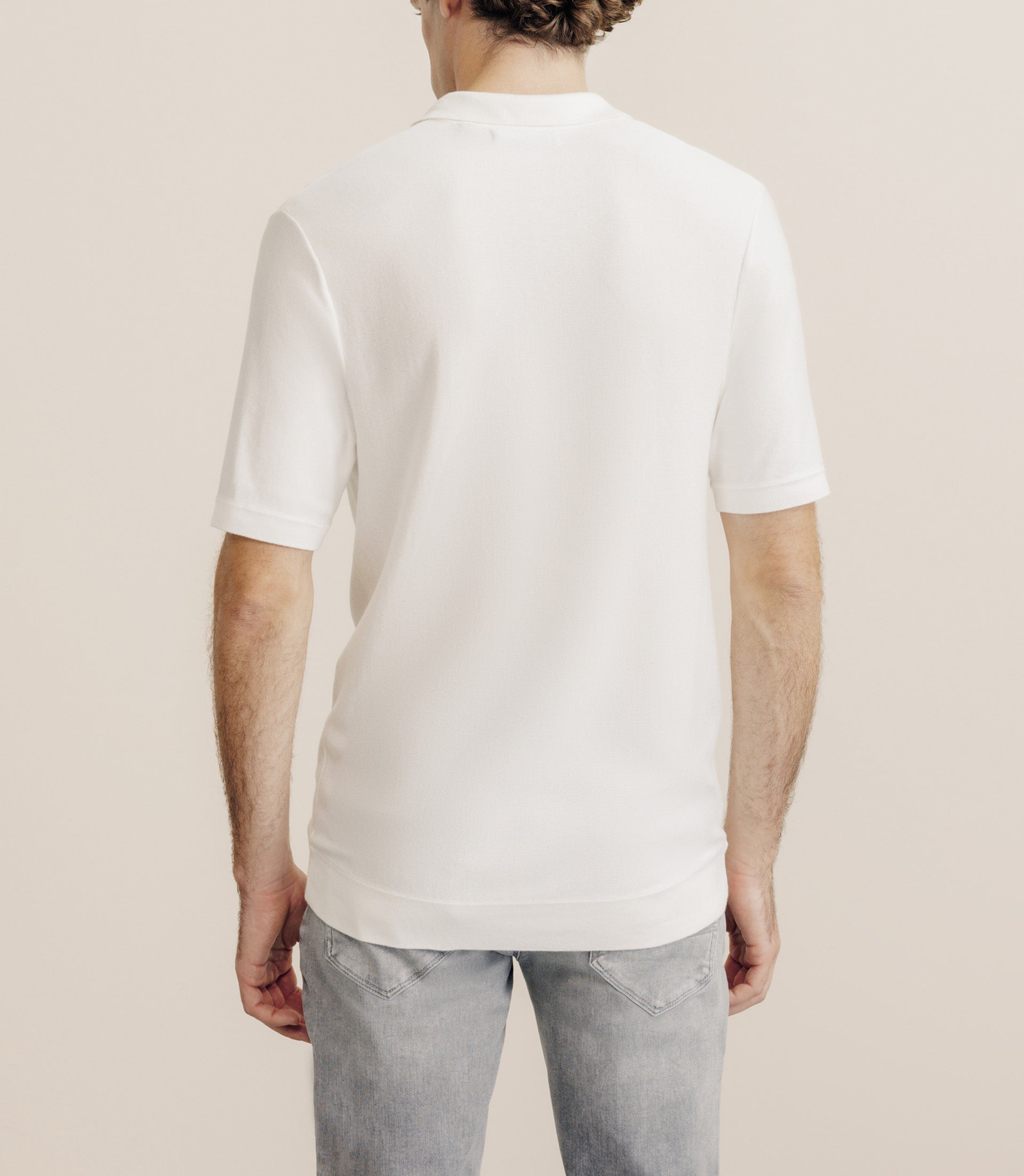 Polo en maille écru - IZAC