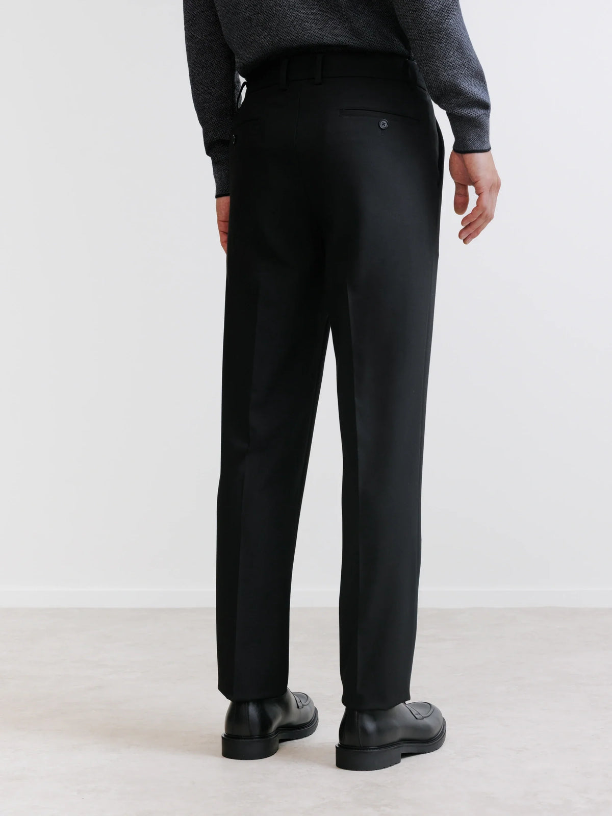 Pantalon ville en tissu sergé noir - IZAC
