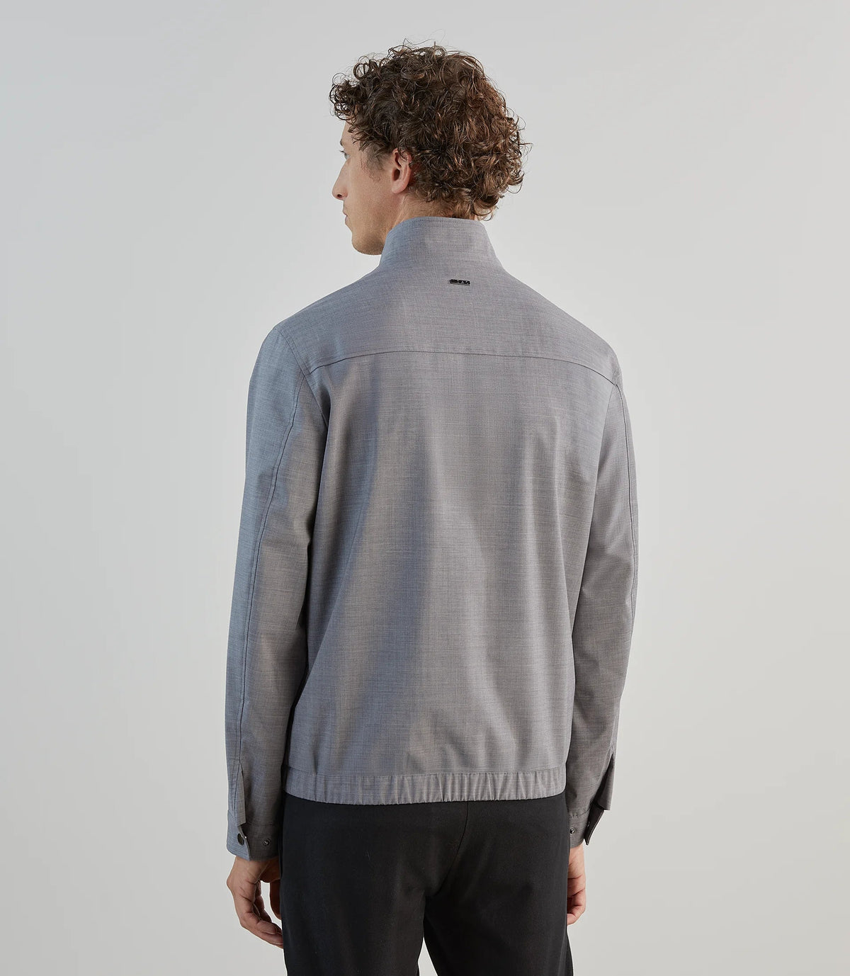 Blouson col montant gris chine - IZAC
