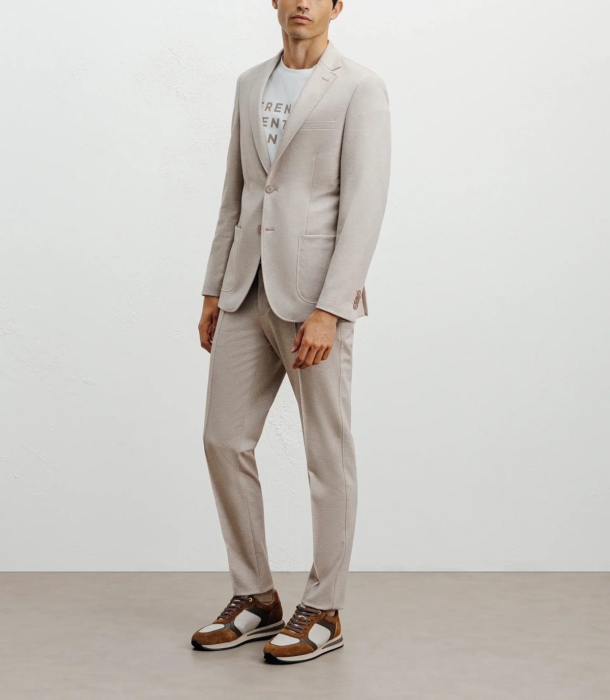 Veste ville en maille 2 boutons beige - IZAC